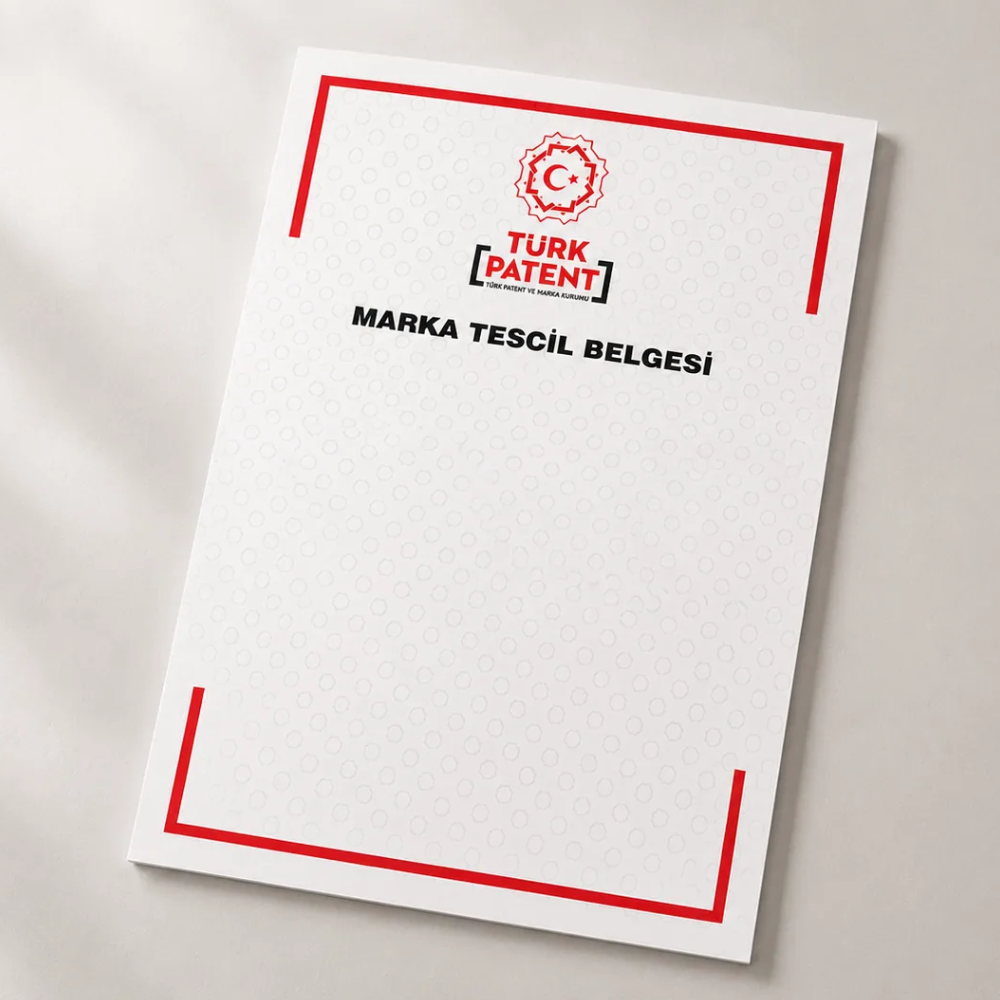 Türk Patent marka tescil belgesi