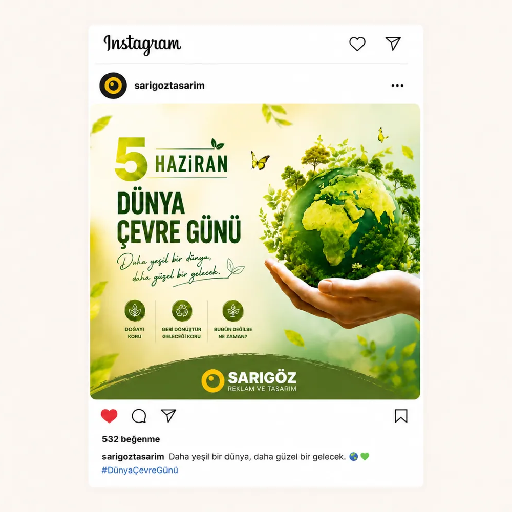 Instagram gönderisi tasarımı örneği